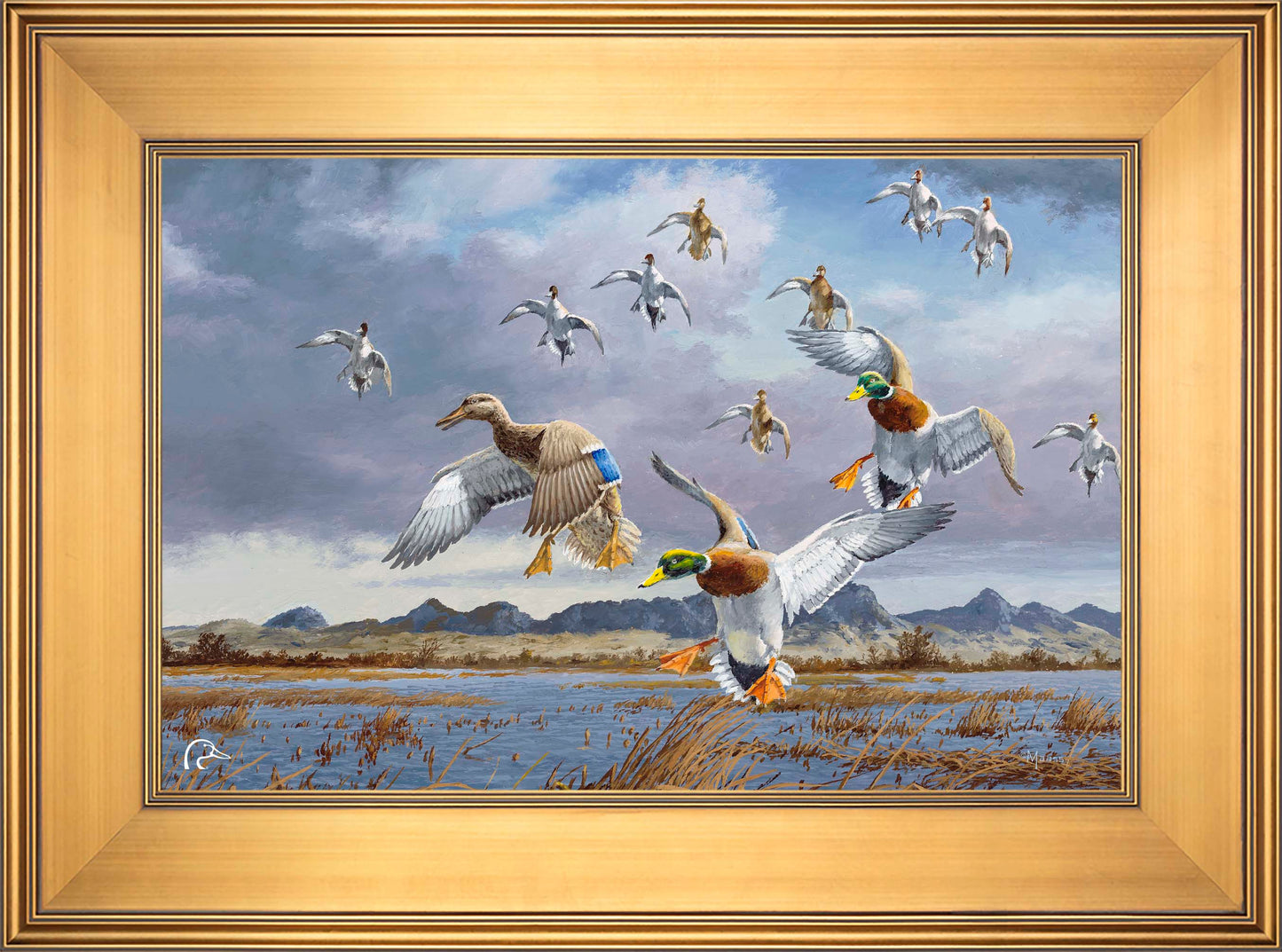 In Before the Squall - Mallards and Pintails at the Sutter Buttes Limited Edition Canvas - Official Ducks Unlimited Art