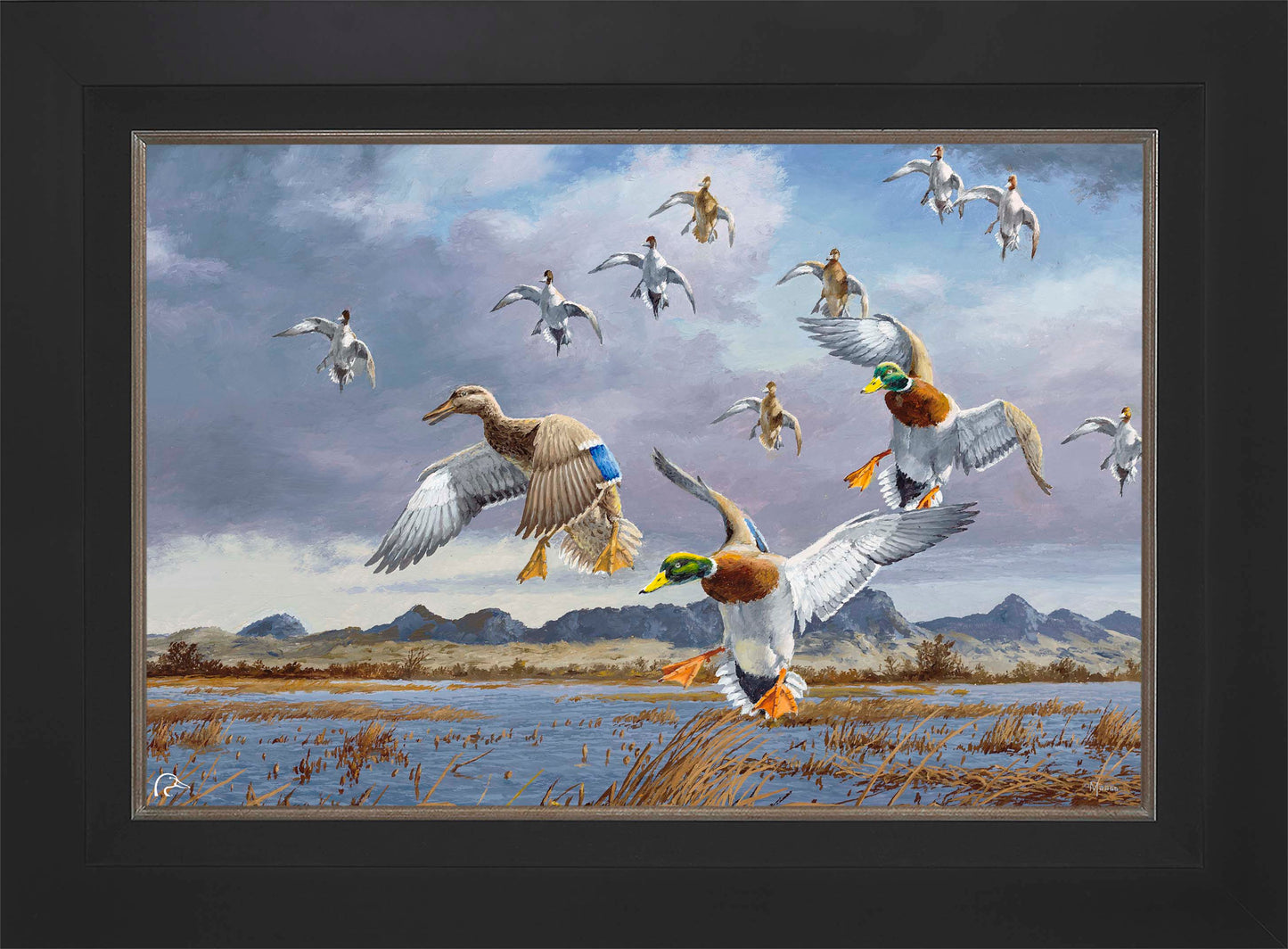 In Before the Squall - Mallards and Pintails at the Sutter Buttes Limited Edition Canvas - Official Ducks Unlimited Art