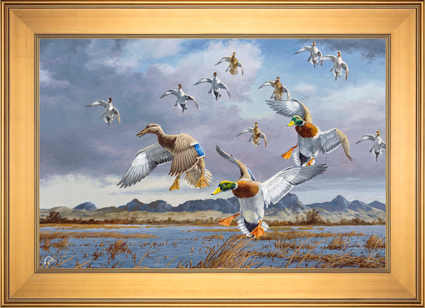 In Before the Squall - Mallards and Pintails at the Sutter Buttes Limited Edition Canvas - Official Ducks Unlimited Art