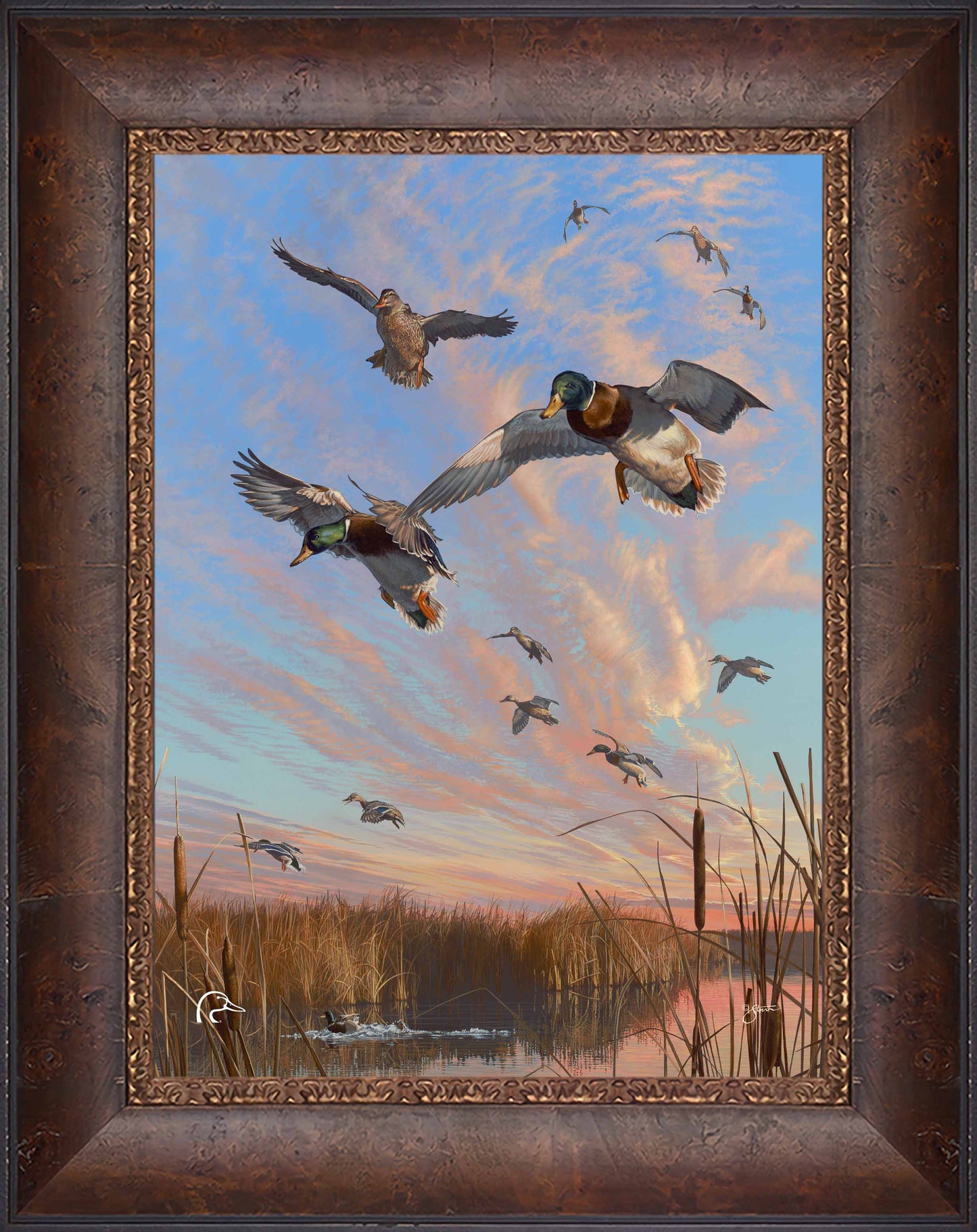 Sunset's Last Minutes Limited Edition Canvas - Official Ducks Unlimited Art