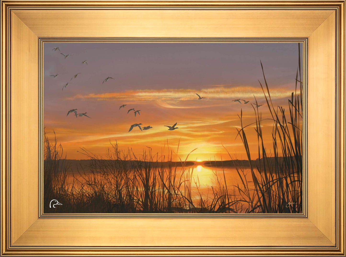 Sunset's Last Minutes Limited Edition Canvas - Official Ducks Unlimited Art