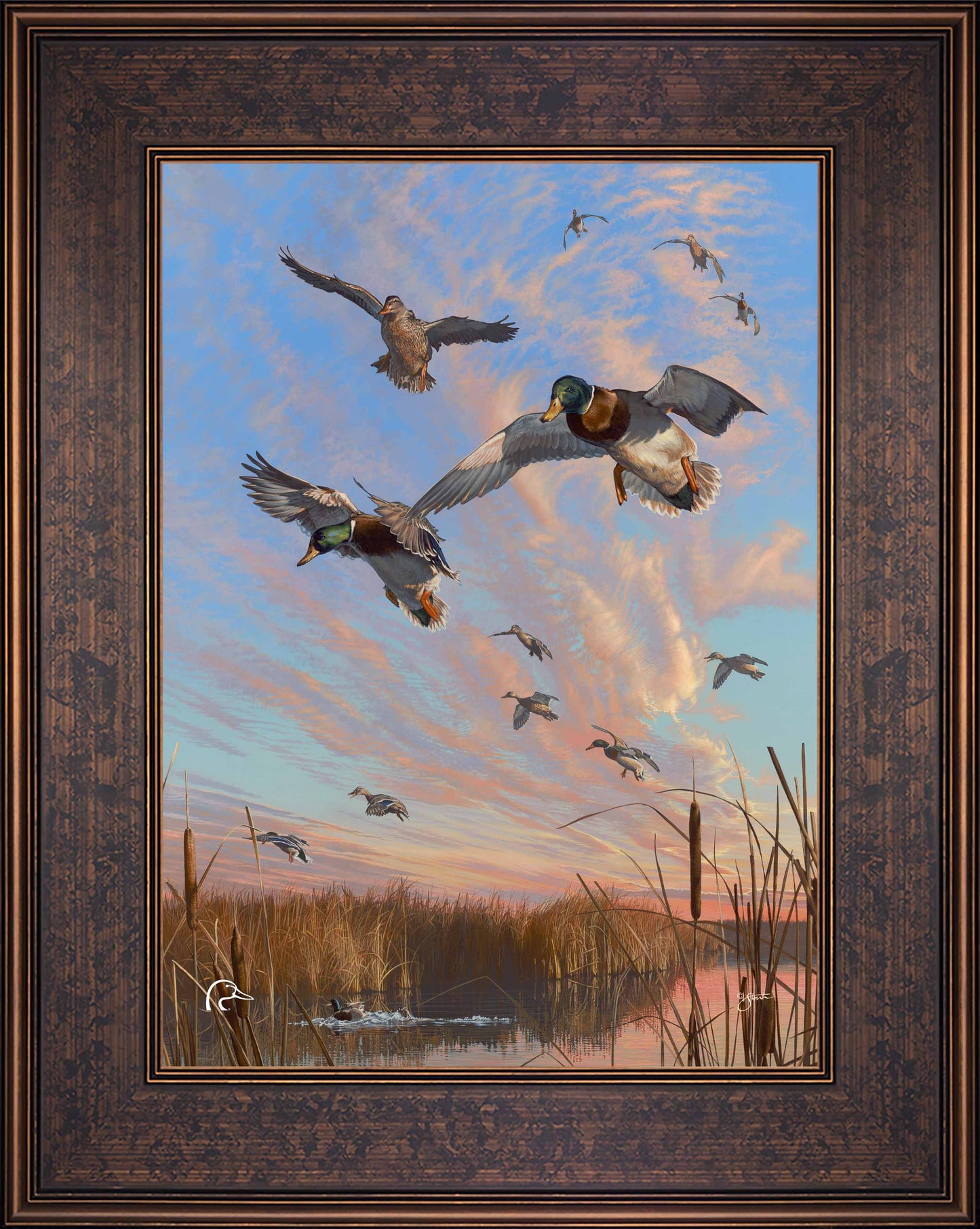 Sunset's Last Minutes Limited Edition Canvas - Official Ducks Unlimited Art