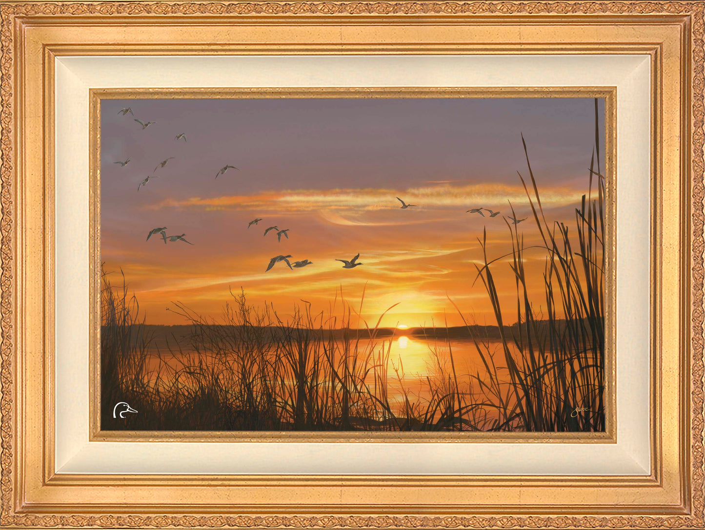 Sunset's Last Minutes Limited Edition Canvas - Official Ducks Unlimited Art