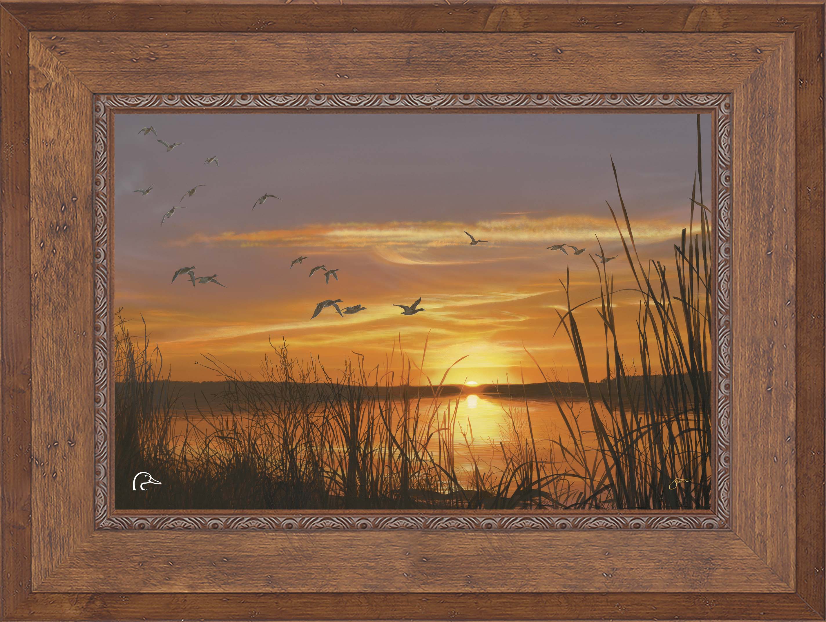 Sunset's Last Minutes Limited Edition Canvas - Official Ducks