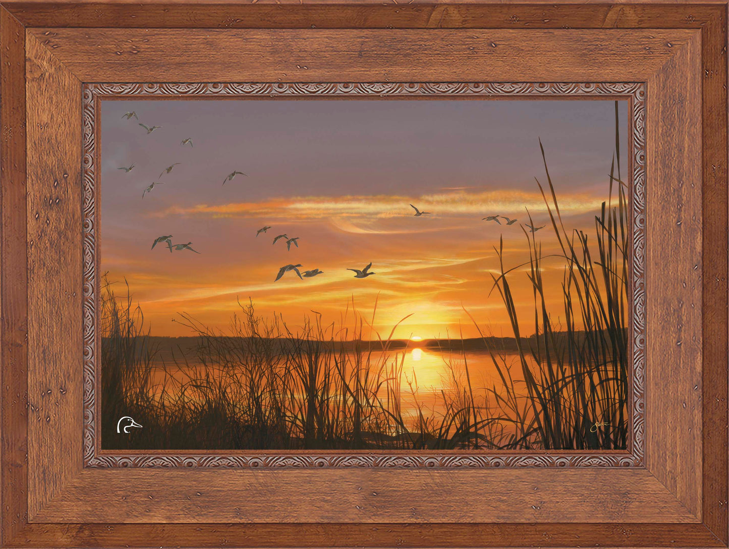 Sunset's Last Minutes Limited Edition Canvas - Official Ducks Unlimited Art