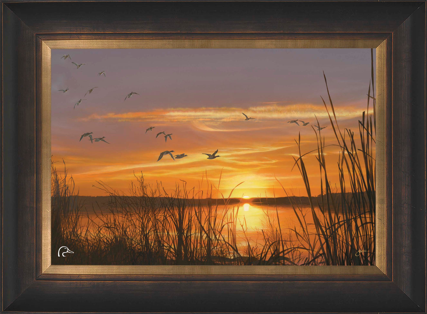 Sunset's Last Minutes Limited Edition Canvas - Official Ducks Unlimited Art