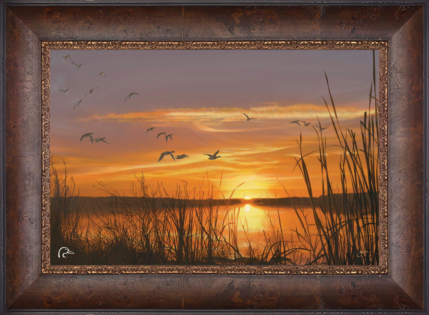 Sunset's Last Minutes Limited Edition Canvas - Official Ducks Unlimited Art