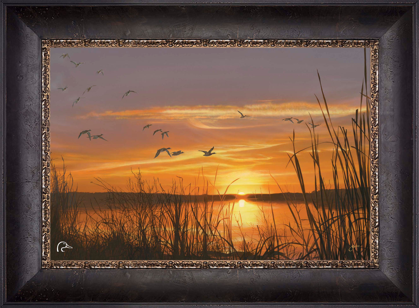 Sunset's Last Minutes Limited Edition Canvas - Official Ducks Unlimited Art