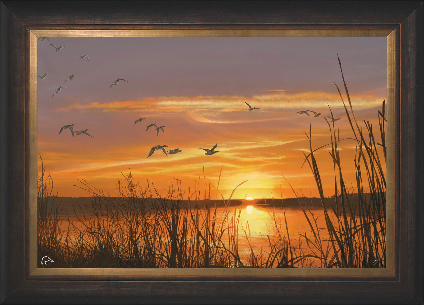 Sunset's Last Minutes Limited Edition Canvas - Official Ducks Unlimited Art