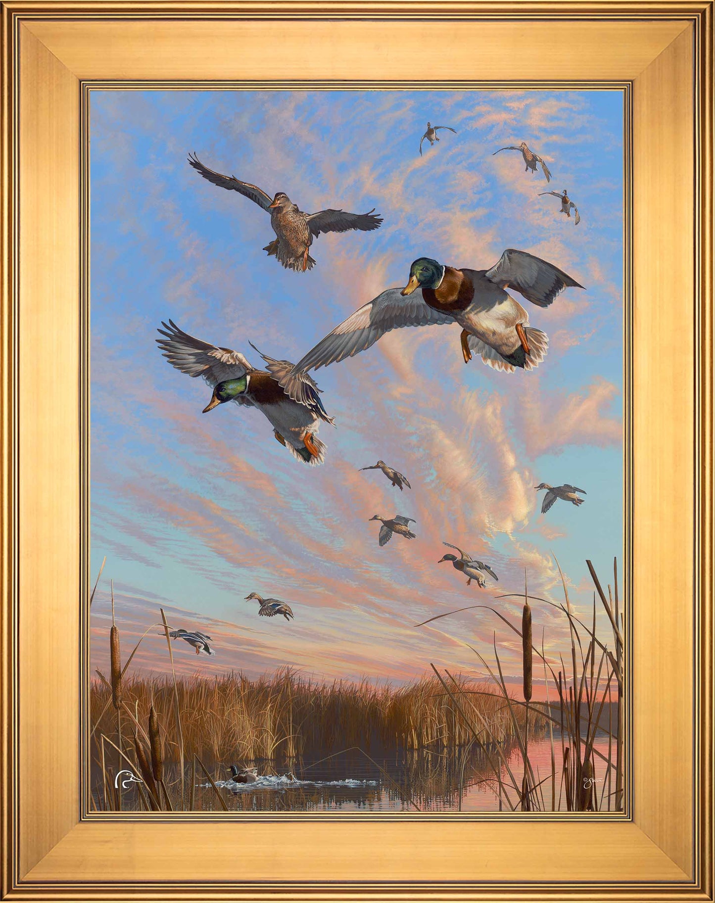 Sunset's Last Minutes Limited Edition Canvas - Official Ducks Unlimited Art