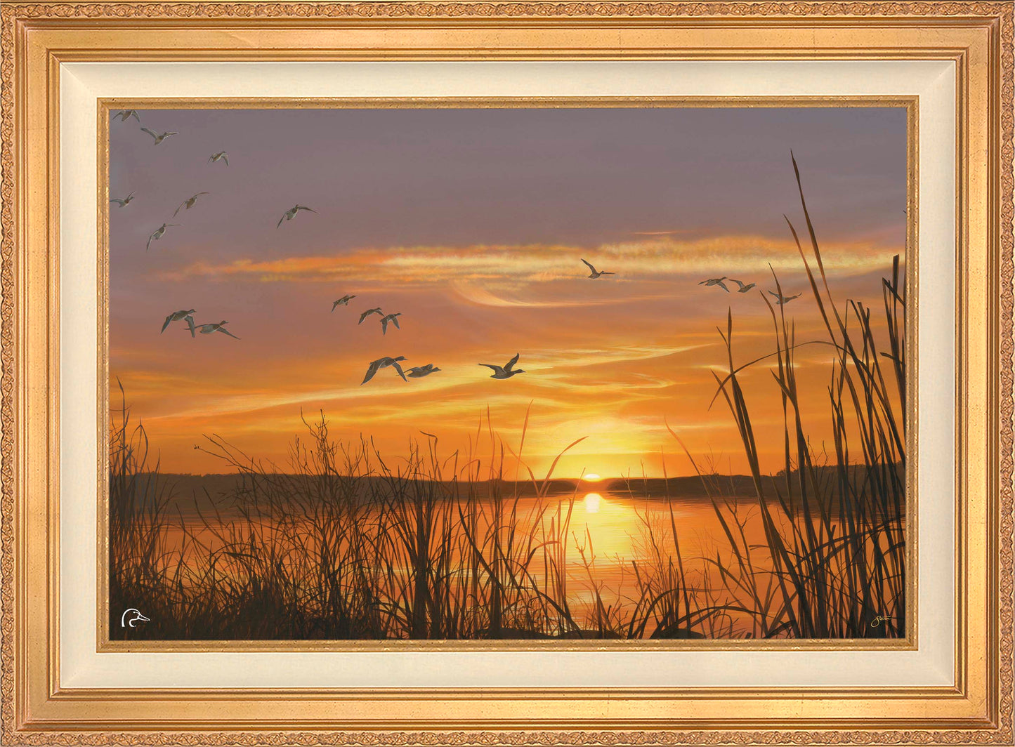 Sunset's Last Minutes Limited Edition Canvas - Official Ducks Unlimited Art