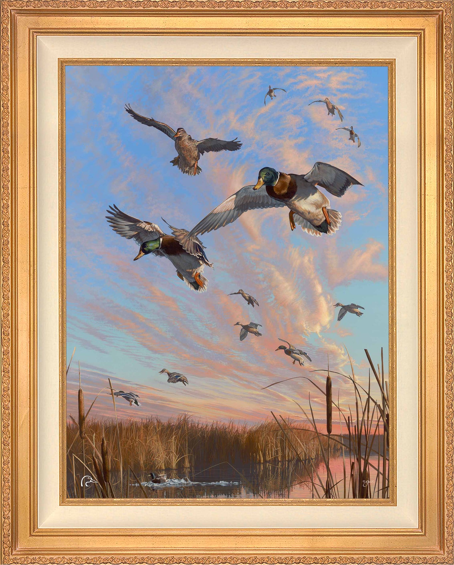 Sunset's Last Minutes Limited Edition Canvas - Official Ducks Unlimited Art