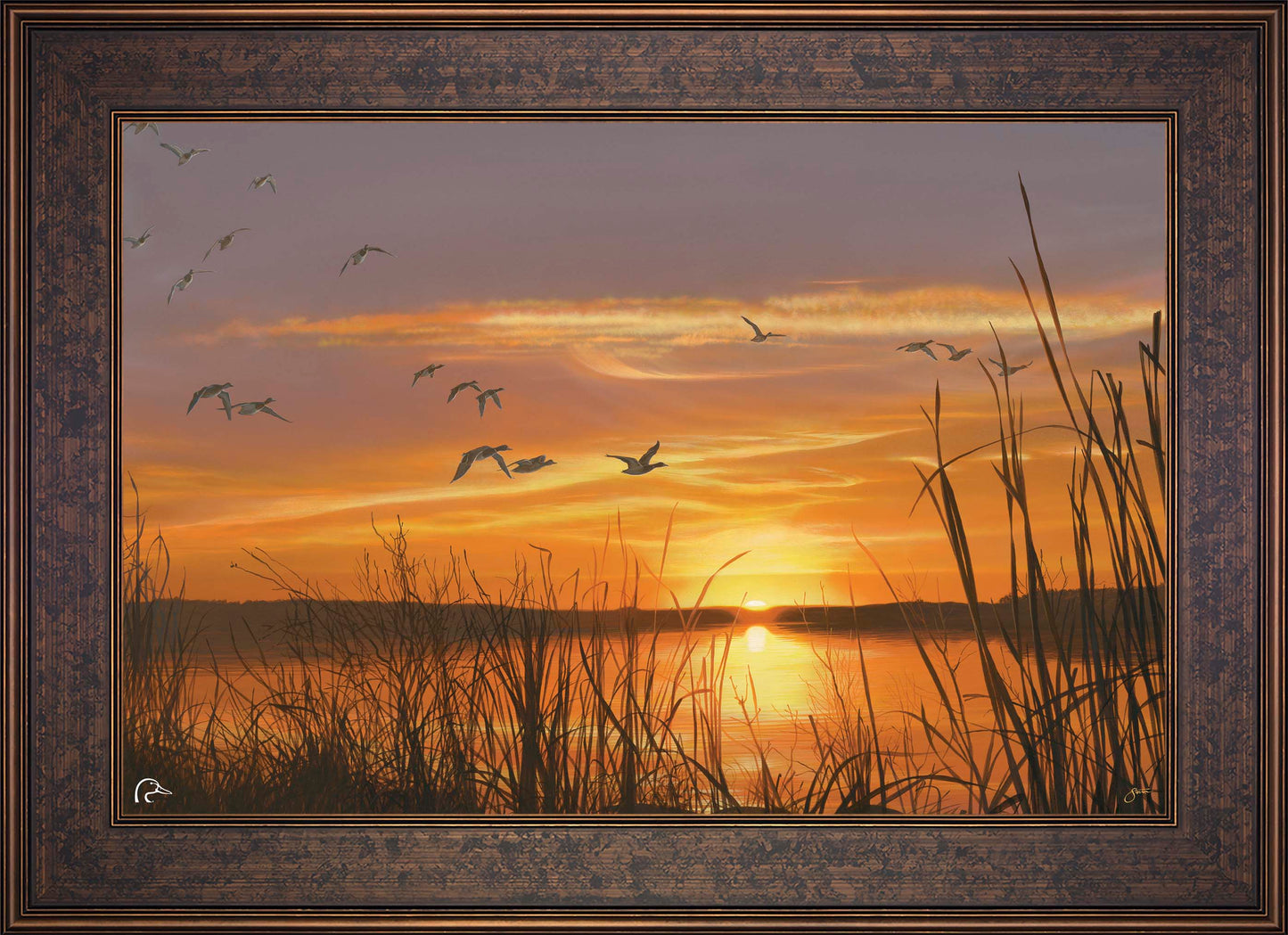 Sunset's Last Minutes Limited Edition Canvas - Official Ducks Unlimited Art