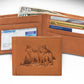 Leather Bifold Wolf  Wallet