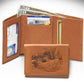 Leather Trifold Deer Wallet
