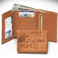 Leather Trifold Moose Wallet