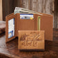 Leather Trifold Moose Wallet