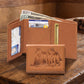 Leather Trifold Wolve Wallet