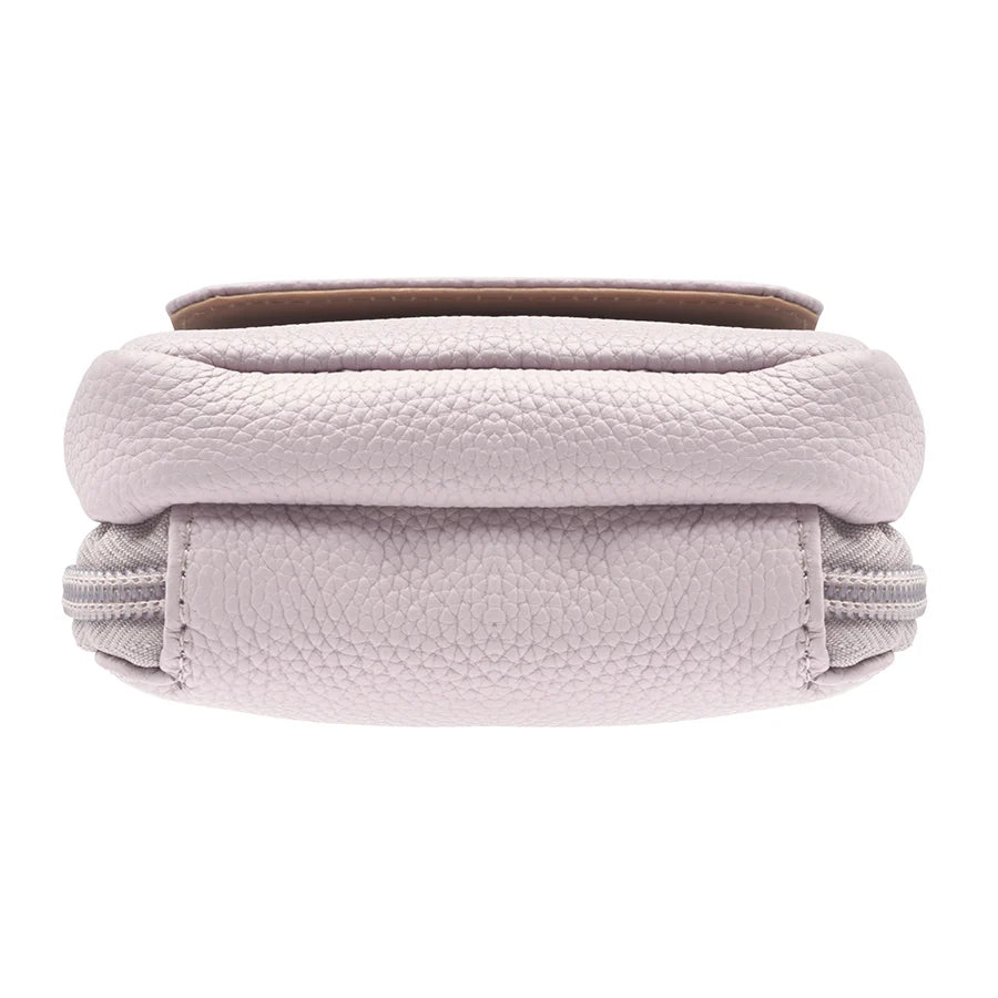 Leather Crossbody Phone Pouch Concealed Carry Purse Cowhide - Lavender