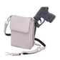 Leather Crossbody Phone Pouch Concealed Carry Purse Cowhide - Lavender