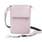 Leather Crossbody Phone Pouch Concealed Carry Purse Cowhide - Lavender