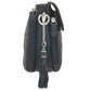 Leather Clutch Concealed Carry Purse Embroidered Lambskin - Black