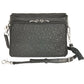 Leather Clutch Concealed Carry Purse Embroidered Lambskin - Black