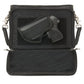 Leather Clutch Concealed Carry Purse Embroidered Lambskin - Black