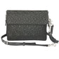 Leather Clutch Concealed Carry Purse Embroidered Lambskin - Black