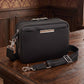 Leather Slim Clutch Crossbody Concealed Carry Bag Cowhide - Black
