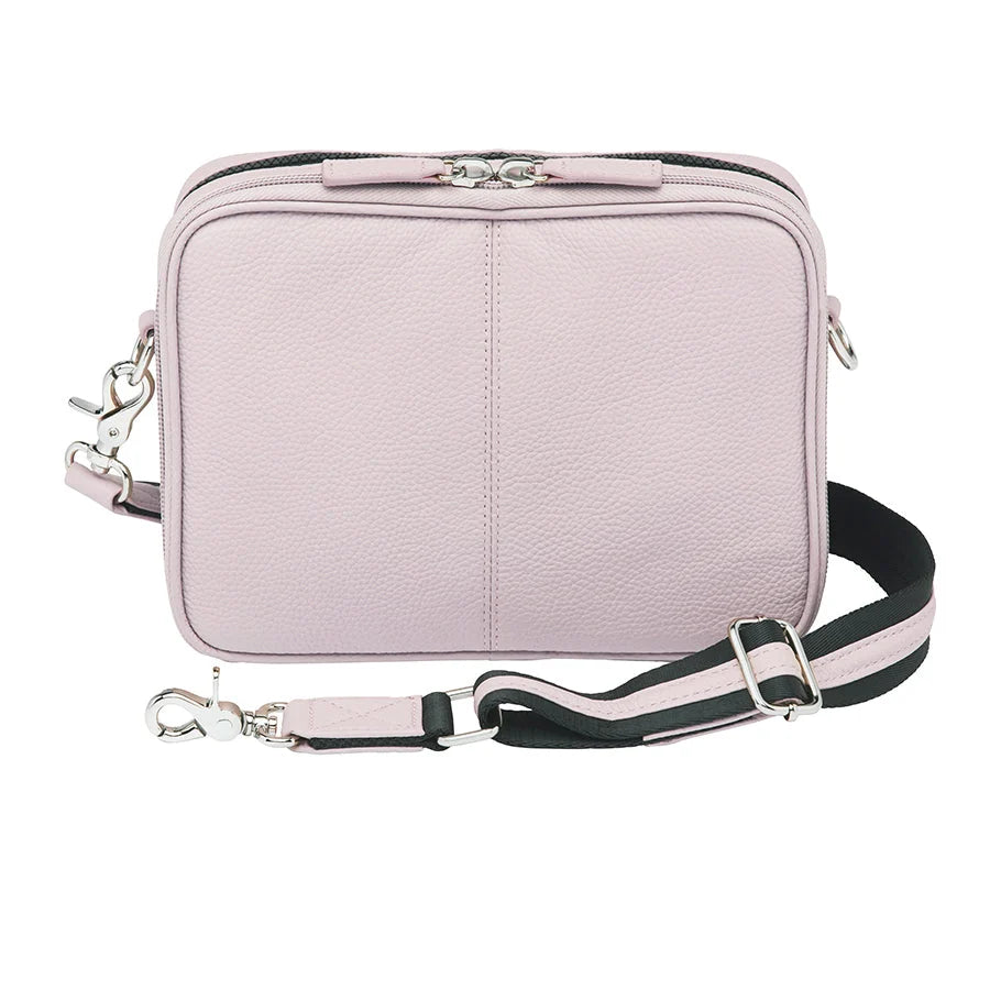 Leather Slim Clutch Crossbody Concealed Carry Bag Cowhide - Lavender