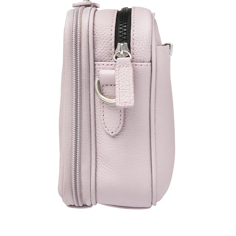 Leather Slim Clutch Crossbody Concealed Carry Bag Cowhide - Lavender