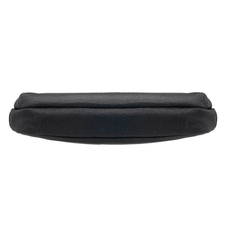Leather Crossbody Essential Concealed Carry Tumbled Leather - Black