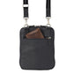 Leather Crossbody Essential Concealed Carry Tumbled Leather - Black
