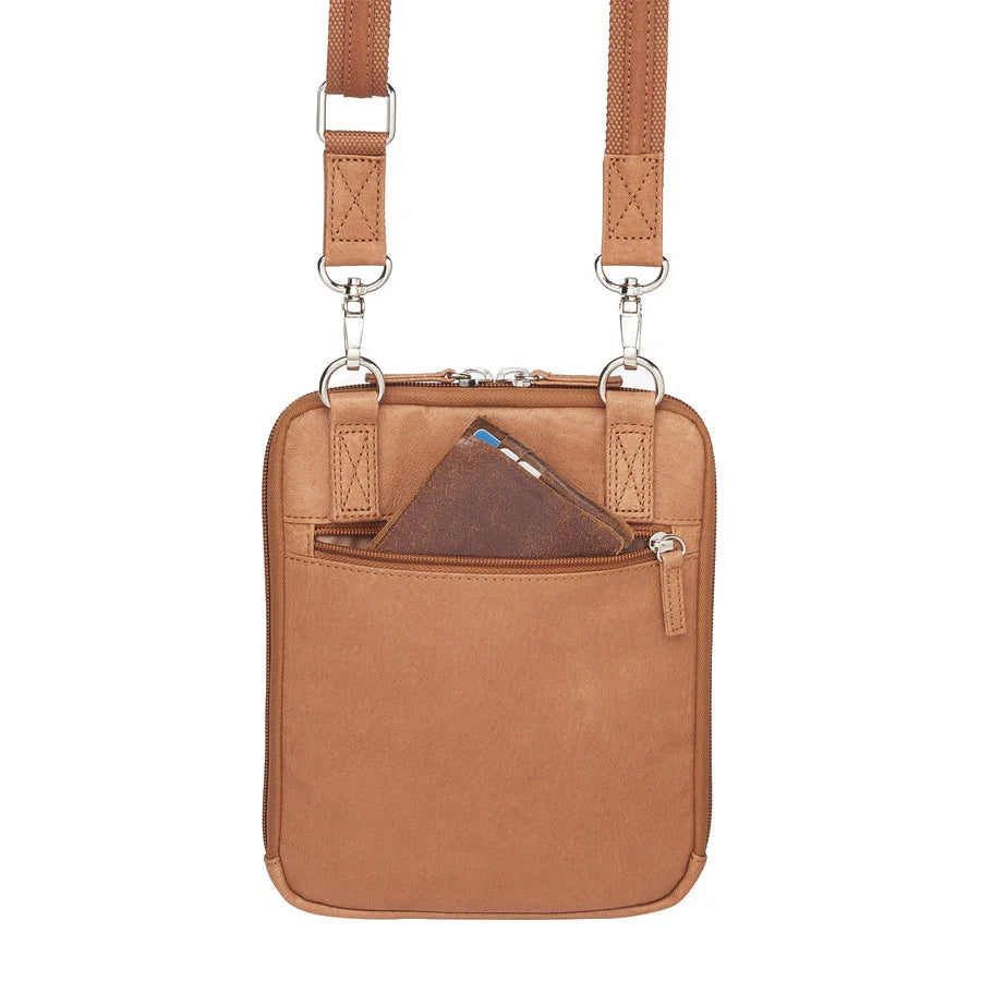 Leather Crossbody Essential Concealed Carry Tumbled Leather - Tan