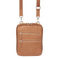 Leather Crossbody Essential Concealed Carry Tumbled Leather - Tan