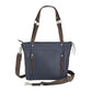 Leather BOHO Shoulder Tote Concealed Carry Purse USA Cowhide - Indigo