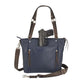 Leather BOHO Shoulder Tote Concealed Carry Purse USA Cowhide - Indigo