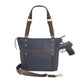 Leather BOHO Shoulder Tote Concealed Carry Purse USA Cowhide - Indigo