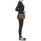 Leather Crossbody Organizer Concealed Carry Purse USA Cowhide - Tan