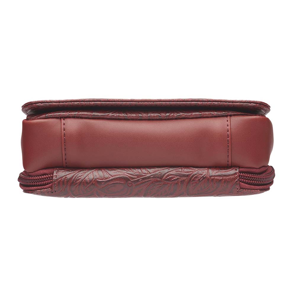 Leather Crossbody Organizer Concealed Carry Purse USA Cowhide - Tan