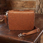 Leather Crossbody Organizer Concealed Carry Purse USA Cowhide - Tan
