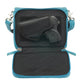 Leather Crossbody Organizer Concealed Carry Purse USA Cowhide - Turquoise