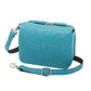 Leather Crossbody Organizer Concealed Carry Purse USA Cowhide - Turquoise