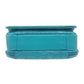 Leather Crossbody Organizer Concealed Carry Purse USA Cowhide - Turquoise