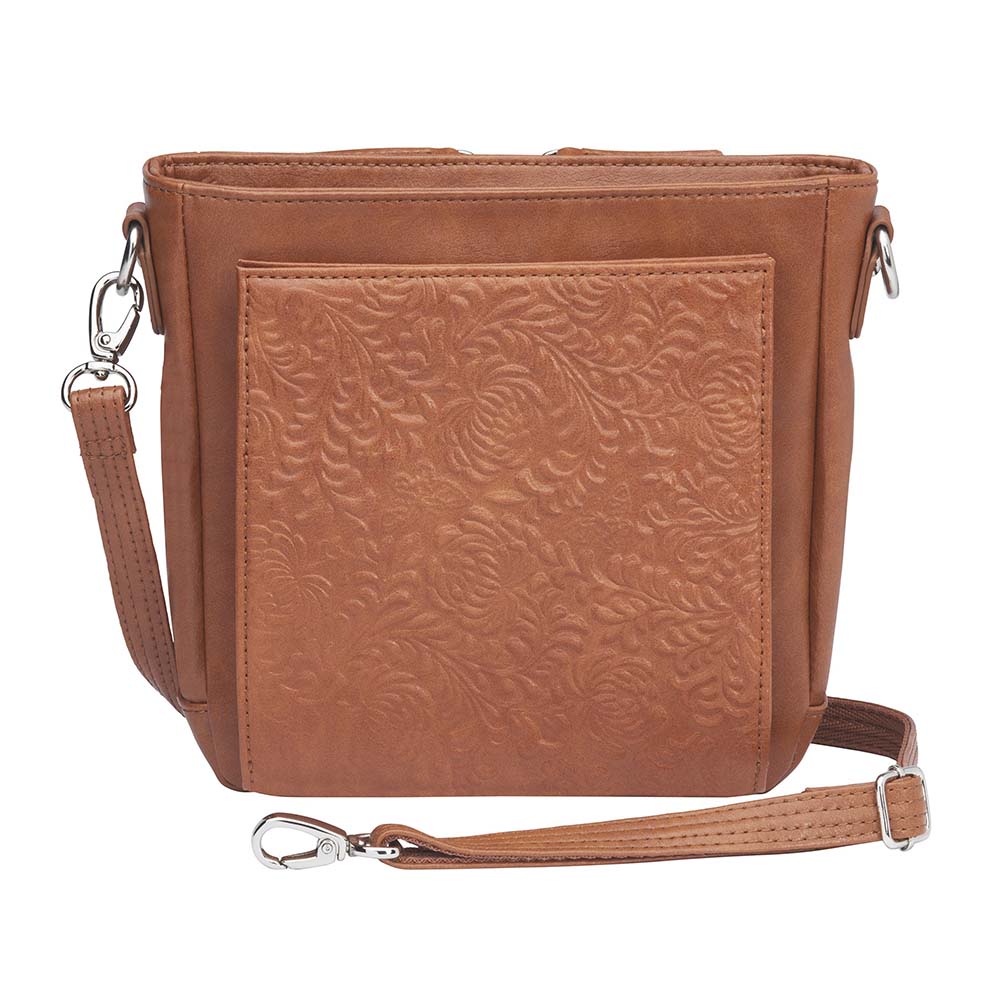 Leather BOHO Mini Crossbody Concealed Carry Purse USA Cowhide - Tan