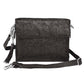 Leather Clutch Concealed Carry Purse Debossed USA Cowhide - Black