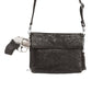 Leather Clutch Concealed Carry Purse Debossed USA Cowhide - Black