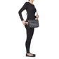 Leather Clutch Concealed Carry Purse Debossed USA Cowhide - Black