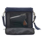Leather Clutch Concealed Carry Purse Cowhide - Indigo